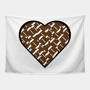 Football Heart Love Tapestry