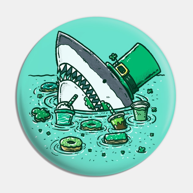 St Patricks Day Sweets Shark Pin by nickv47