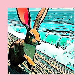 Boardwalk Beach Bunny T-Shirt