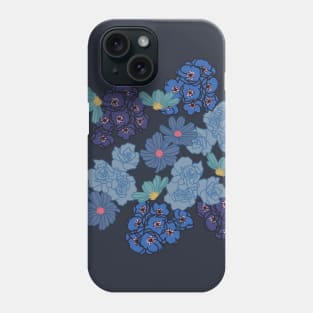 Blue Floral Design Phone Case