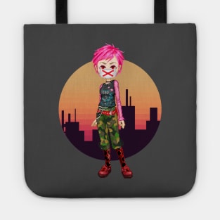 Pixelart Urban Tomboy Girl Tote