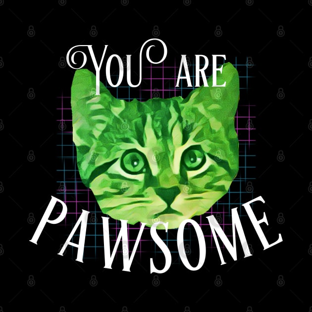 You are Pawsome-Green Kitty by wildjellybeans