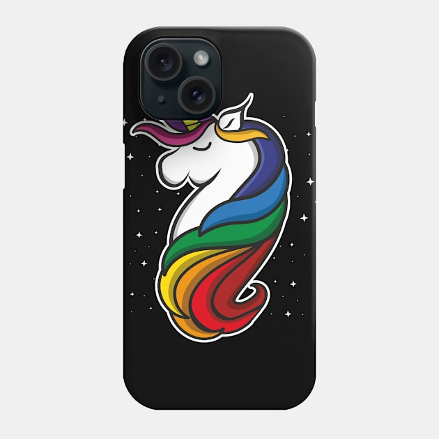 Cute Unicorn Lovers Fantasy Design Phone Case by dconciente