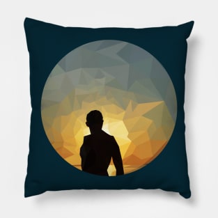 Low poly man Pillow