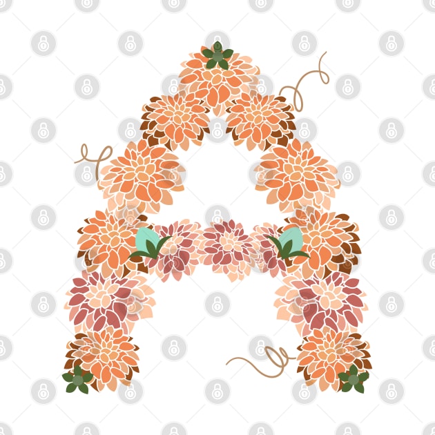 Letter A Floral by CTstudio