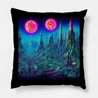 Sky Mysterious Astral City Pillow