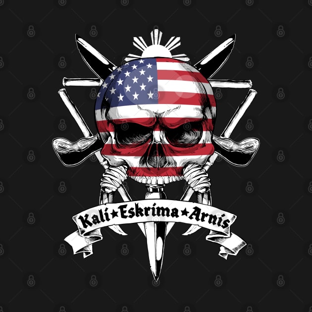 USA Eskrima Kali Arnis Logo by Black Tee Inc