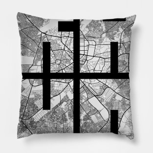 Kano, Nigeria City Map Typography - Light Pillow