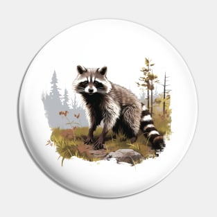 Cute Raccoon Lovers Pin