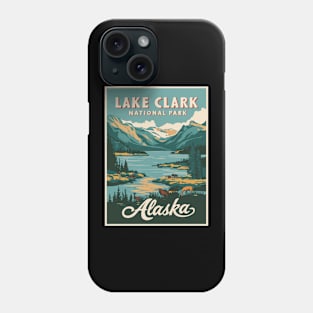 Vintage Lake Clark National Park, Alaska Phone Case