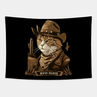 Cat Cowboy Paws & Spurs Tapestry