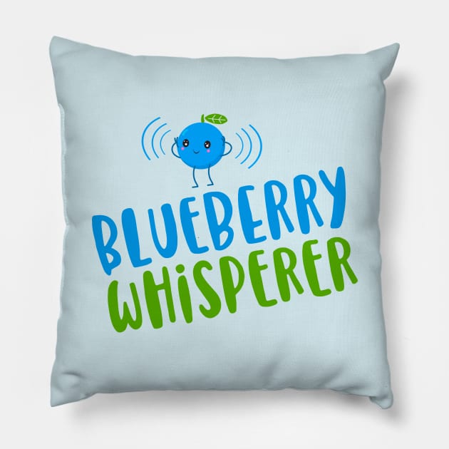 Blueberry Whisperer Pillow by Jitterfly