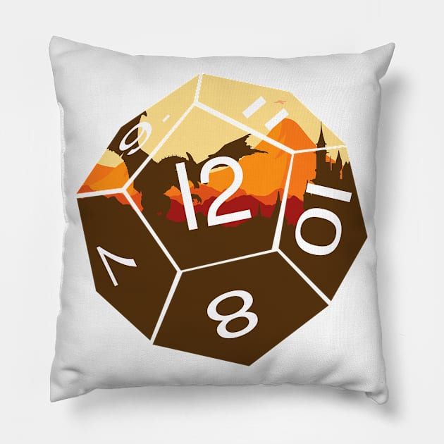 Dragon game dice Pillow by Joaddo