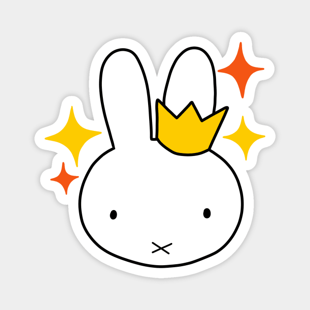 Miffy with Crown Magnet by FoxtrotDesigns