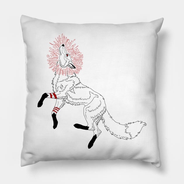 Chaos Wolf Pillow by Earthy Fauna & Flora