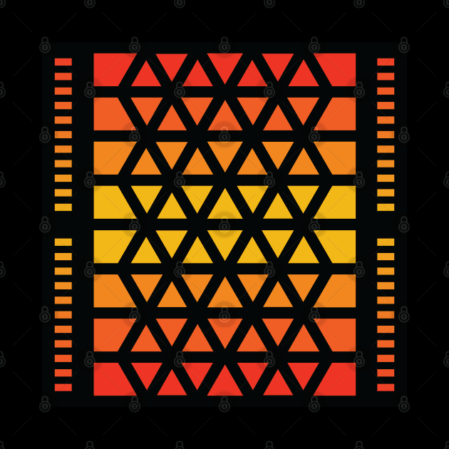 “Dimensional Lattice” - V.4 Orange - (Geometric Art) (Dimensions) - Doc Labs by Doc Labs