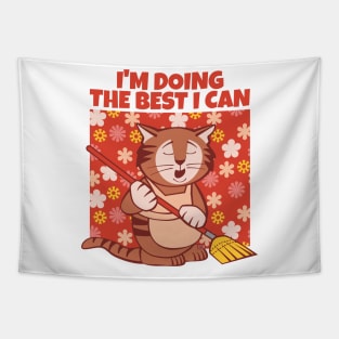 Doing the Best I Can Cat Tapestry