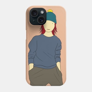 Girl wearing bobble hat Phone Case