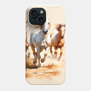 Pillow - Beautiful horses running Phone Case