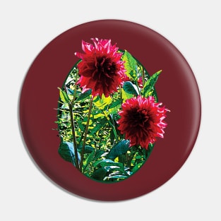 Dark Red Dalhias Pin