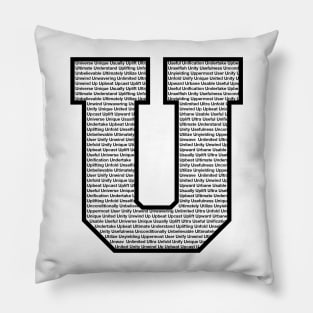 U Black Pillow