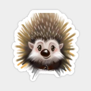 Cute Porcupine Drawing Magnet