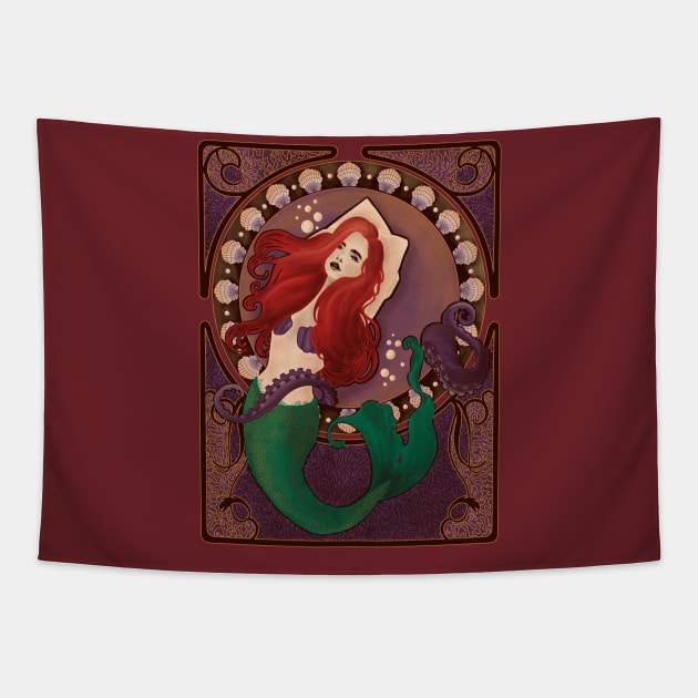 Mermaid Art Tapestry by Edwoody