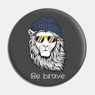 Brave Leo Pin