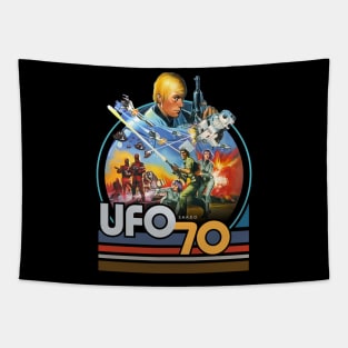 1970 scifi UFOS Tapestry