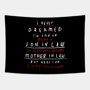 Mother in Law - Son in Law Typography Tapestry