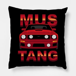 Red Mus Tang American Muscle Vehicle 2009 GT Pillow