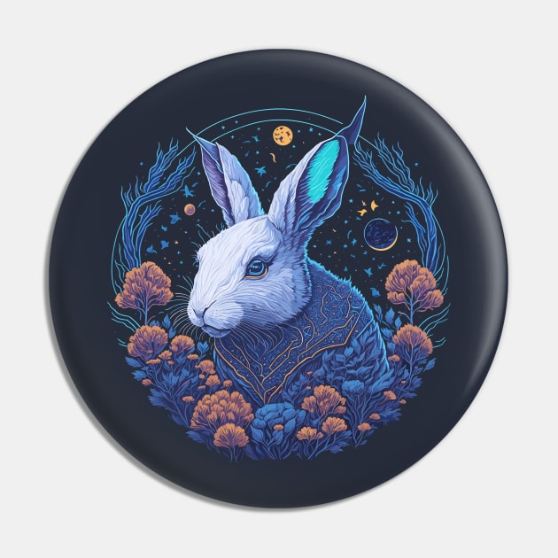 White Rabbit At Night Time Pin by ElMass