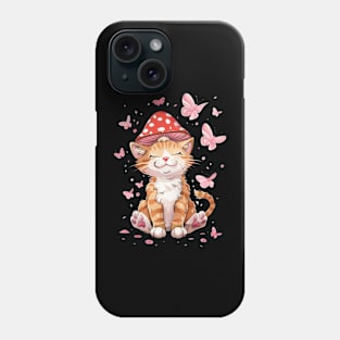 Cat Mushroom Wonders Unveiled Phone Case