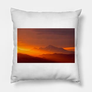 Rain Of Color On Longs Peak Pillow