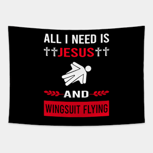 I Need Jesus And Wingsuit Flying Wingsuiting Tapestry