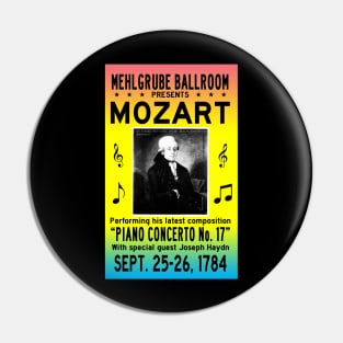 Mozart Concert Poster Pin