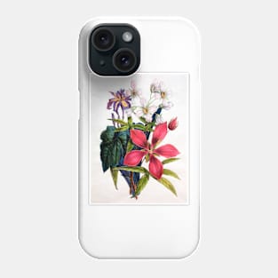 Flowers 1825 Iris, African-Hemp, Ketmia Phone Case