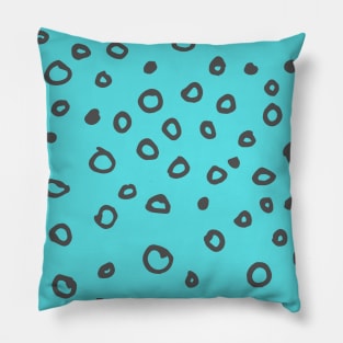 Abstract boho grey bubble pattern Pillow