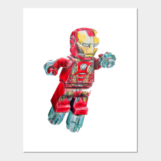 lego iron man poster