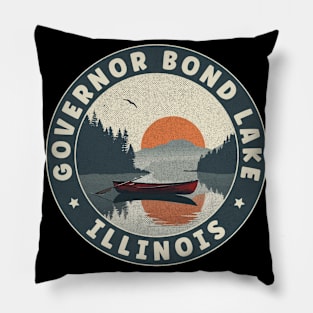 Governor Bond Lake Illinois Sunset Pillow