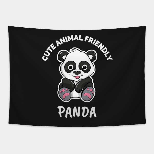 Cute Animal Friendly Panda - Gift Ideas For Animal and Panda Lovers - Gift For Boys, Girls, Dad, Mom, Friend, Panda lovers - Panda Lover Funny Tapestry by Famgift