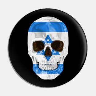 Israel Flag Skull - Gift for Isreali With Roots From Israel Pin