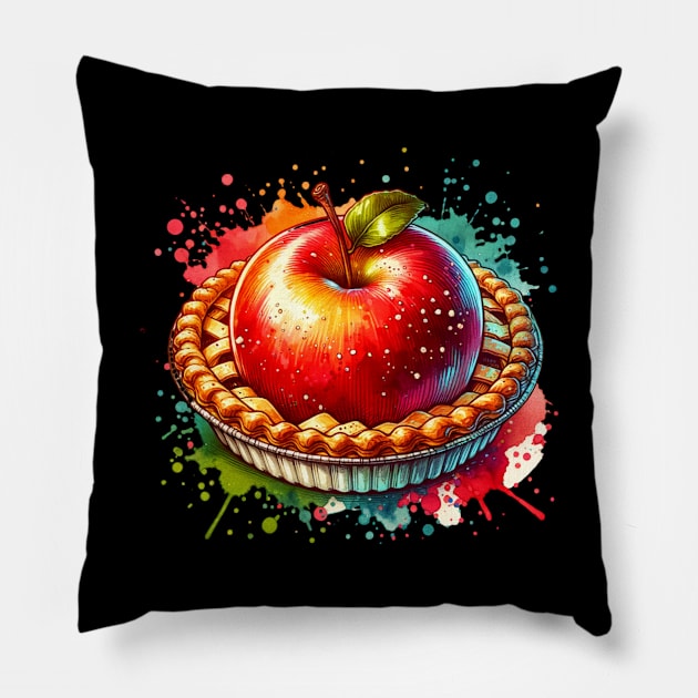 Apple Pie Art Sweet Kawaii Slice Since Vintage Pillow by Flowering Away