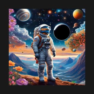 Trippy Astronaut Dreamscape – Cosmic Odyssey 2 T-Shirt