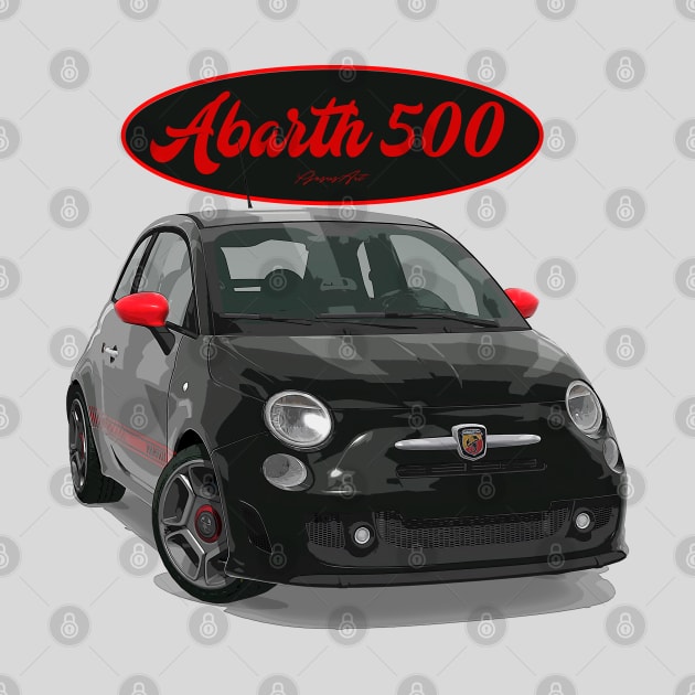 ABARTH 500 Black Red by PjesusArt