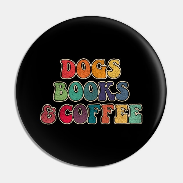 Dogs Books and Coffee Pin by LemonBox