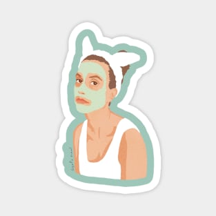 Face Mask Bunny Magnet