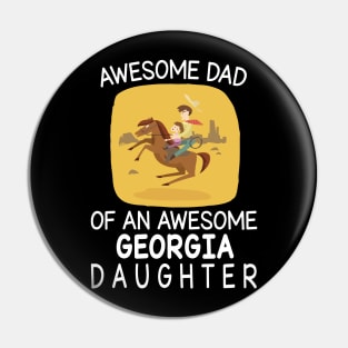 Daddy & Daughter Riding Horse Together Happy Father Day Awesome Dad Of An Awesome Georgia Daughter Pin