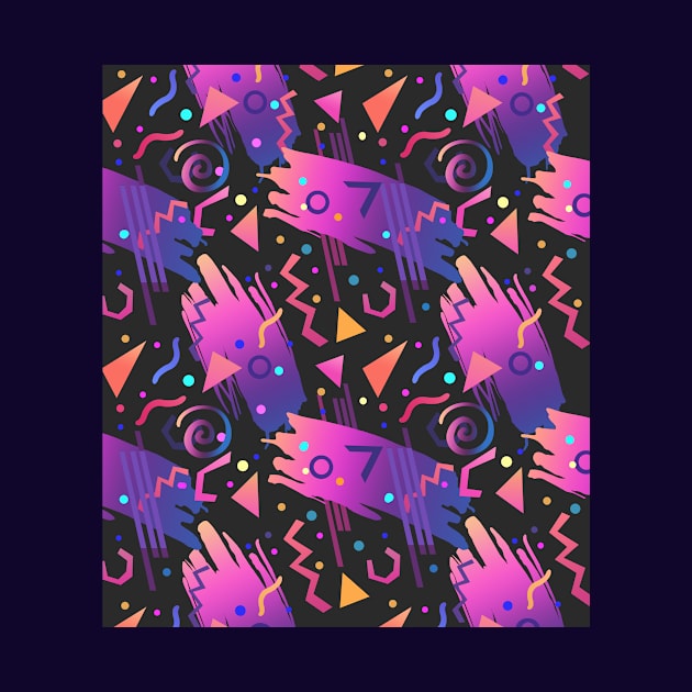 90s Colourful Neon Pattern by Druids Tower