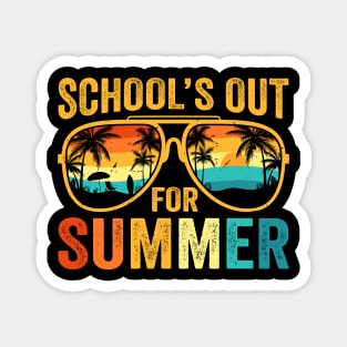 Retro Schools Out For Summer Magnet